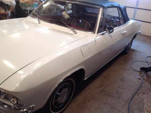 1966 white corvair monza convertible  low milage great looking