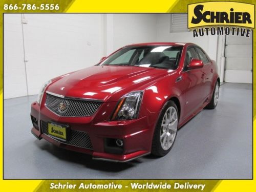 2011 cadillac cts-v red rwd panoramic roof navi back up cam remote start
