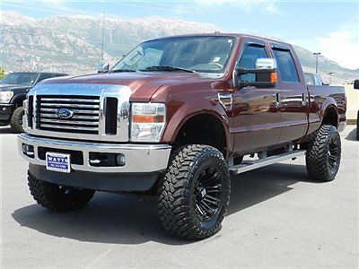 Ford crew cab lariat 4x4 powerstroke diesel custom lift wheels tires leather tow