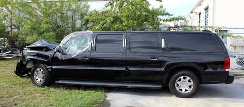 2006 cadillac escalade limo, limousine, wrecked for parts or repair, clear title