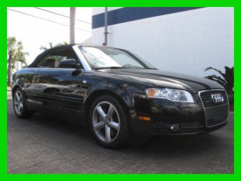 08 black a-4 quattro convertible *power heated leather seats *low mi *florida
