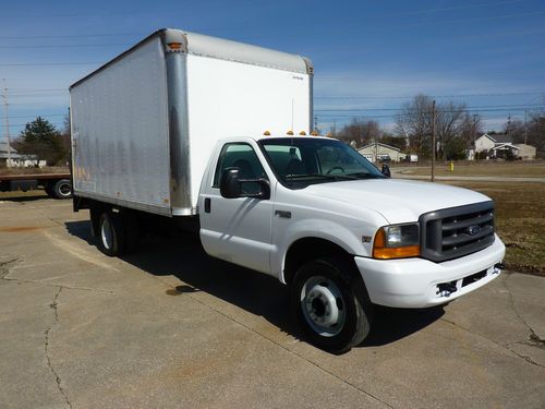 Immaculate 99 ford f550 7.3 powerstroke diesel 16ft box truck power liftgate