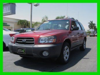 03 red 2.5x 2.5l h4 awd suv *roof rack *fog lights *low miles *one owner *fl