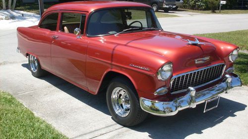 1955 chevy 2 door  fuel injected 4 speed restored
