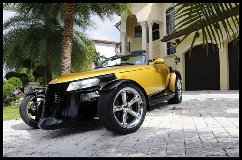 2002 plymouth chrysler prowler gold black convertible mint condition