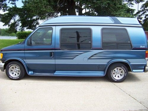 1993 ford e-150 econoline quality coach conversion high top 5.8l low miles!