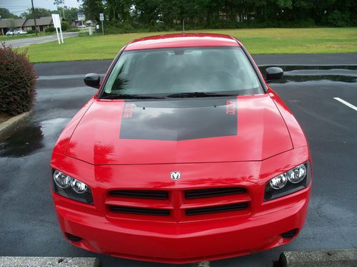 Awesome eye catching 2008 sporty red dodge charger with wing