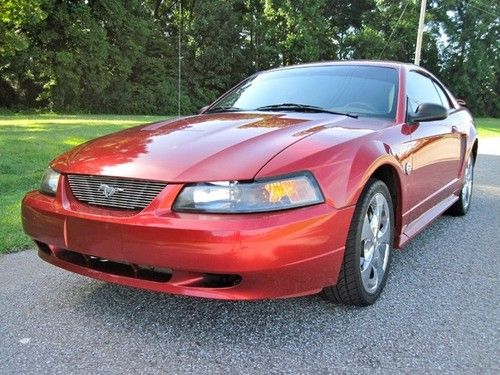 2004 ford mustang coupe 40th anniversary crimson red v6 78k miles