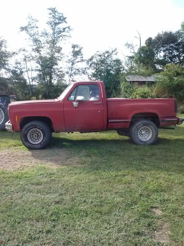 Red chevy truck