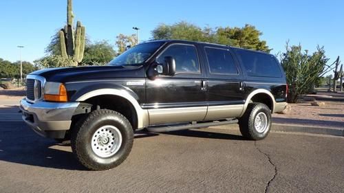 2001 ford excursion limited 4x4 diesel 7.3l rus free no reserve arizona clean nr