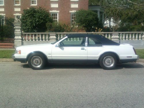 1990 lincoln mark vii lsc white with navy carriage top