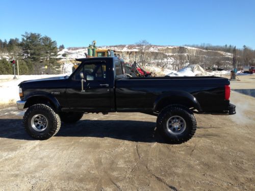 1996 ford f-350 black automatic lifted like new