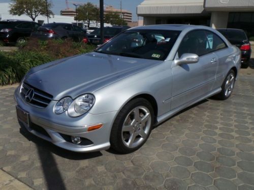 2007 mercedes-benz clk550 silver black leather sunroof coupe 38k miles ship assi