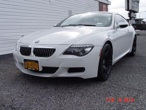 2008 bmw m6 base coupe white on red int, 27k cpo extended warranty + maintenance