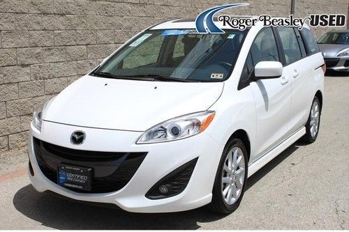 2012 mazda 5 bluetooth tpms auxiliary input cruise control sunroof van white abs