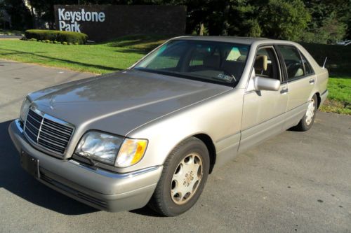 1996 mercedes-benz s 500 (gold with tan leather) --no reserve--(bristol,pa)