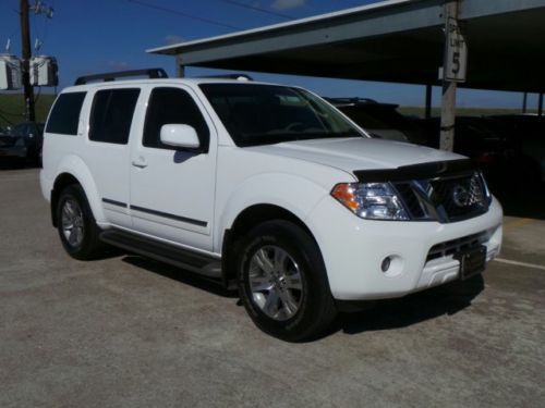 2012 nissan pathfinder silver edition white tan leather 3rd row 33k miles 4x4 4w