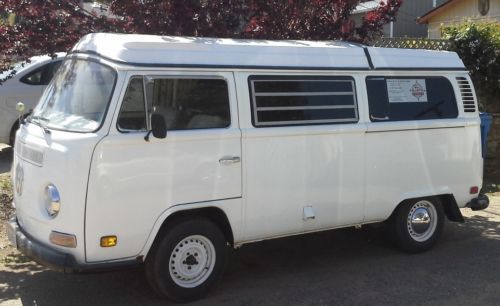 1972 ww bus pop top camper -  clean and ready to take you camping