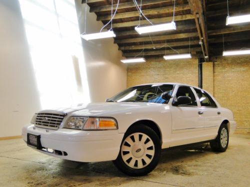 2010 crown vic police, white, velour interior, 122k hwy miles, good tires,