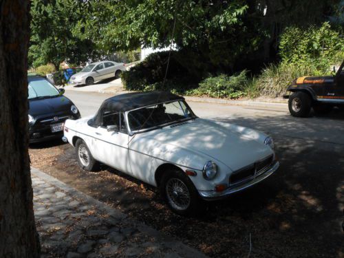 Nice white 1979 mgb with retro crome bumpers