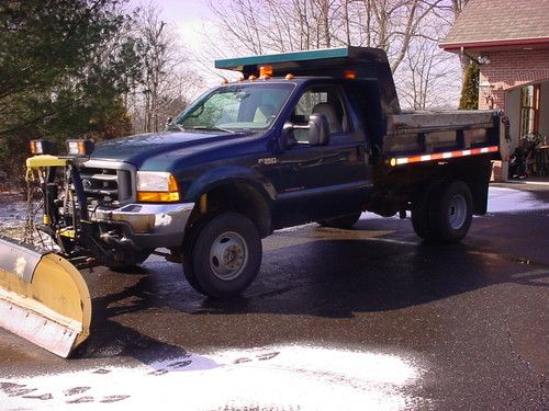 1999 ford f350 xl dump truck/4wheel drive/7.3l powerstroke diesel/plow/77k miles