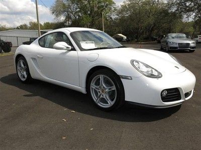 09 cayman white tan 6 speed coupe cd 4-wheel disc brakes a/c abs alloy wheels