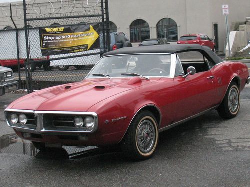 1967,68,69 pontiac firebird 400 convertible 4 spd, matching #s all original phs