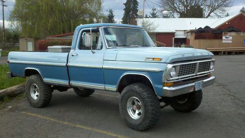 1970 ford f100 f-100 diesel 4x4 long bed 4spd lifted 35s