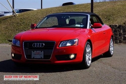 Red audi a5 convertible 2.0 turbo quattro adw automatic carfax 1 owner miles k33