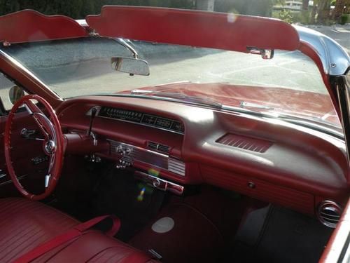1963 chevrolet impala convertible loaded california car. 327 a/c black plates