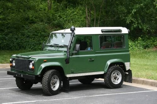 Land rover : defender 90 county 4 x 4 sport utility classic clear md title mva