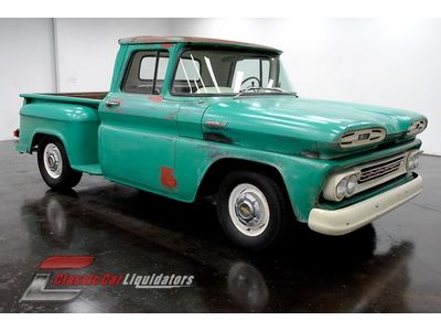 1961 chevrolet pickup small block chevy automatic dual exhaust look at this