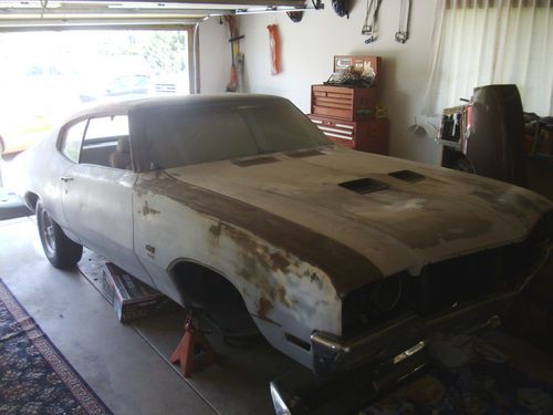 1970 buick gs 455 , factory 4 speed with a/c and build sheet -- rare project car