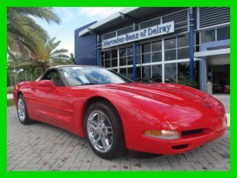 99 torch red 5.7l v8 automatic convertible *heads-up *chrome wheels *low mi *fl