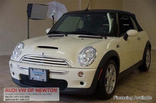 2008 white &amp; black mini cooper convertible s supercharge 6 sp manual hwy miles