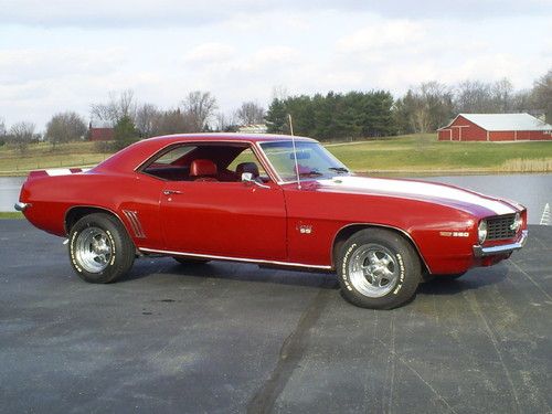 1969 chevy camaro ss 350 factory air car red on red lots of new parts