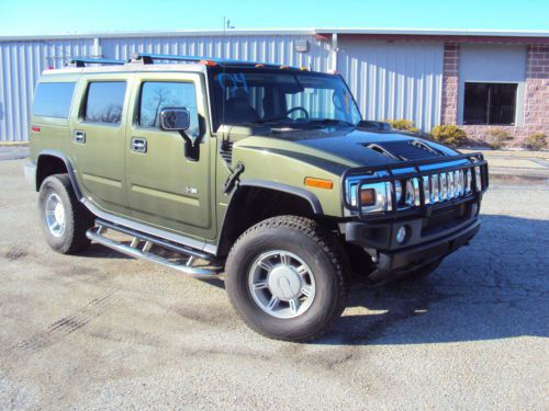 04 hummer h2 4x4 suv  6.0l 3rd row seat pa inspection nav low miles low reserve
