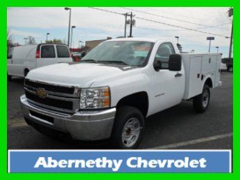 11 2500 hd chevy reg cab wt service body best nc lowest low price new  white gas