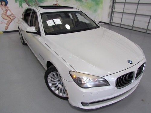 2010 bmw 750li,mineral white,side cameras,luxury seating,every option !!