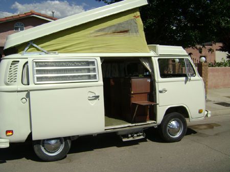 1974 classic vw pop up camper van