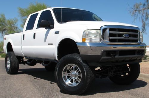**no reserve** 2004 ford f350 xlt lifted crew power stroke diesel 4x4 clean!!!!!