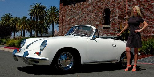 Authentic 356sc cabriolet 1-owner black ca plates factory flrs all numbers match
