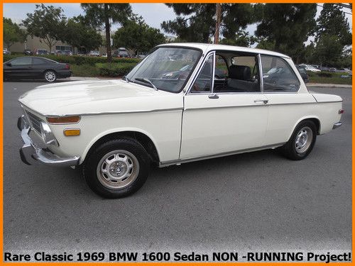 ++rare classic 1969 bmw 1600 sunroof 2 door sedan! california car gr8 project!++