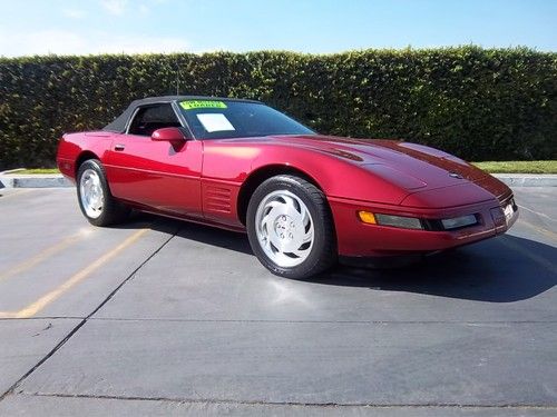 1994 chevrolet corvette convertible 54k miles brilliant metallic red