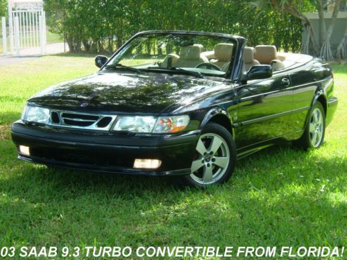 2003 saab 9.3 turbo se conv. from florida 1 owner and like new! only the best