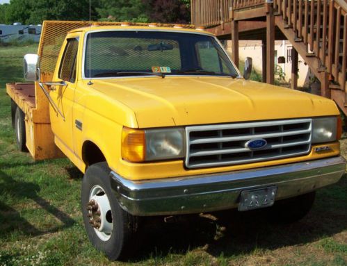 1990 ford f super duty f450 diesel flatbed (no dump) tool boxes