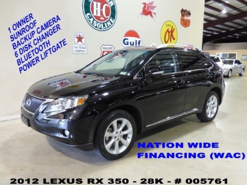 2012 rx350 fwd,sunroof,back-up,htd/cool lth,6disk cd,19in whls,28k,we finance!!