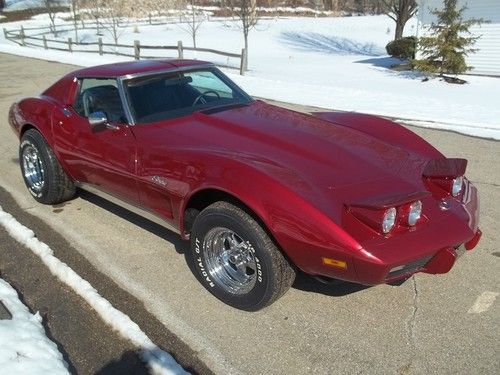 1975 crystal red candy corvette