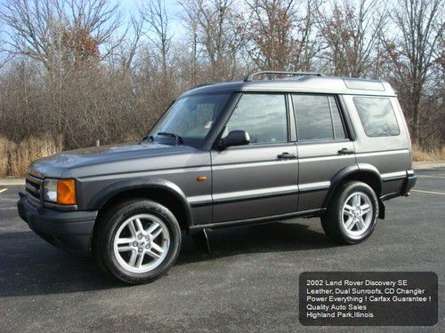 2002 land rover discovery se dual sunroofs leather cd 4x4 carfax super clean !