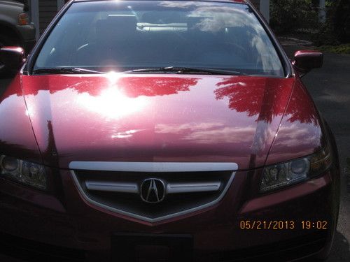 2004 acura tl sedan 4-door 3.2l,red with tan leather interior,xm satellite radio